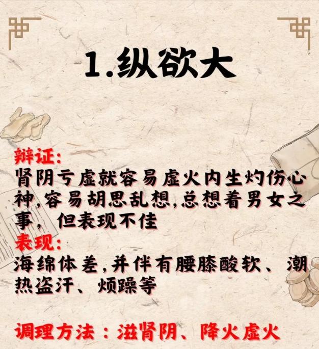 肾虚的4个表现，不同情况调理思路不同