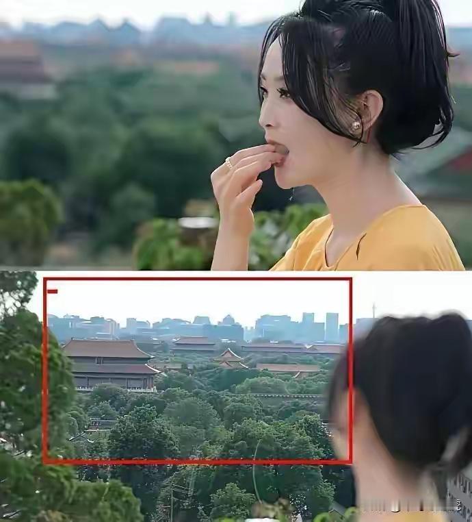 王艳炫房我词穷理屈。一眼就是故宫，日日欣赏紫禁城。