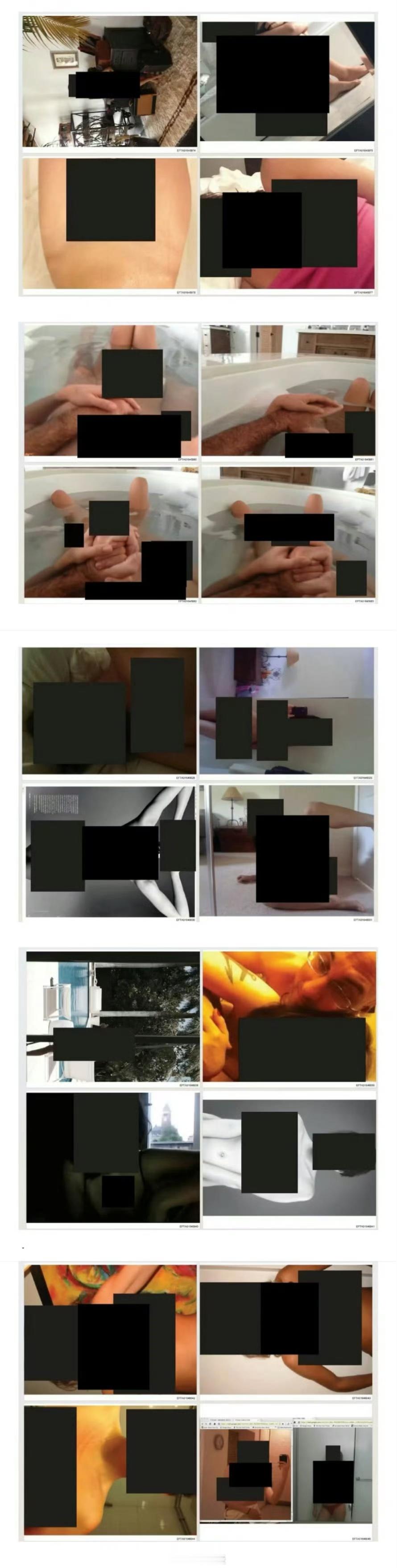 爱泼斯坦案文件被发现含有数十张未打码照片，经提醒后删除。从这四张长图看，这些女性