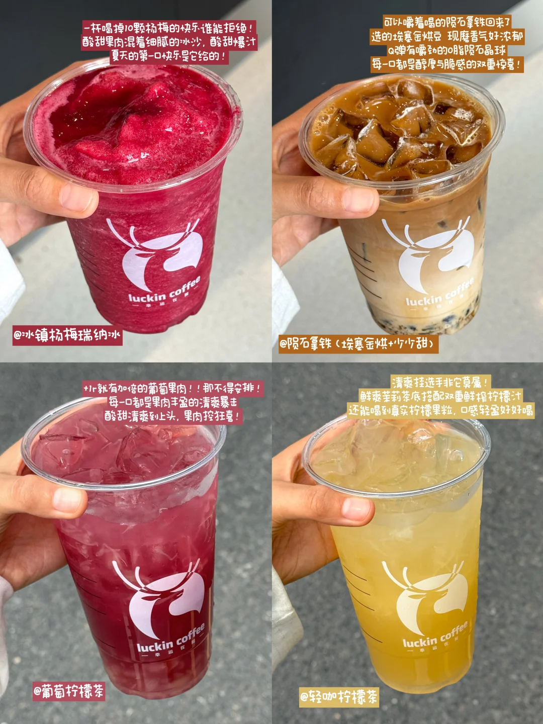 瑞幸顶夯的4️⃣杯，实话测评