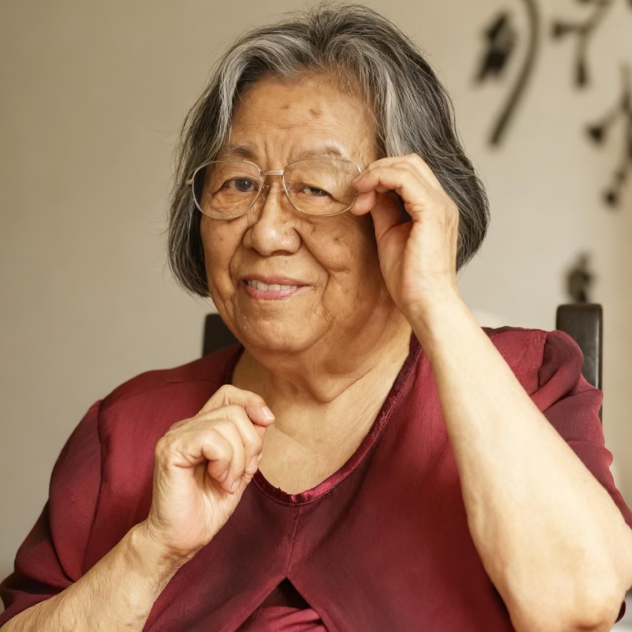 2017年，陈宝仓将军的三女儿陈禹方，一张罕见的留影，当年就是她委托同学殷晓霞，