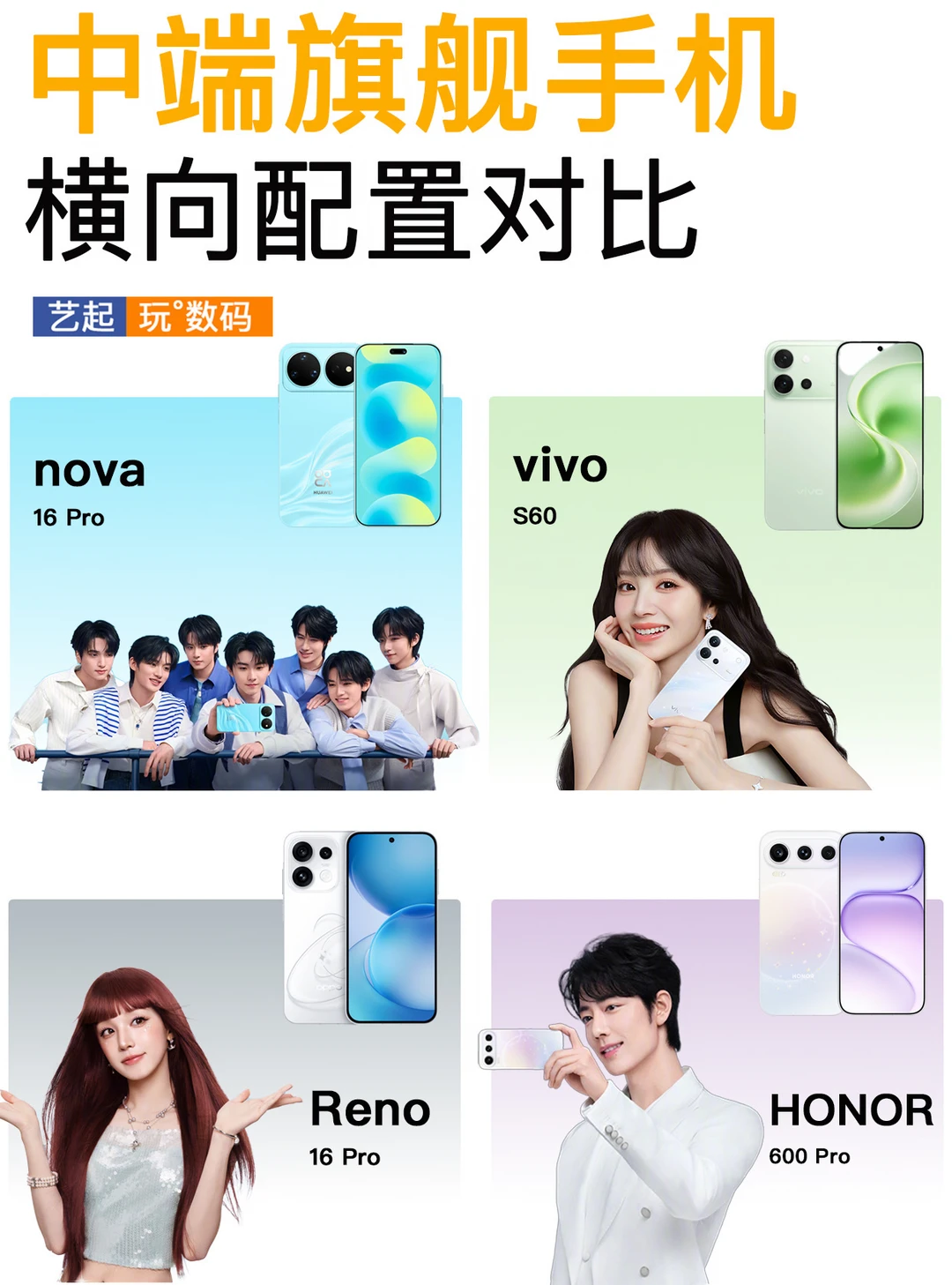 中端旗舰手机四选一，买谁看完就知道！