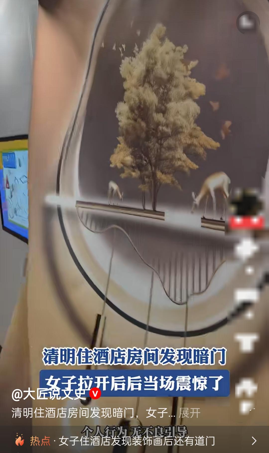 女子清明住酒店发现暗门！拉开瞬间头皮麻到天灵盖，网友：换酒店都怕来不及家人