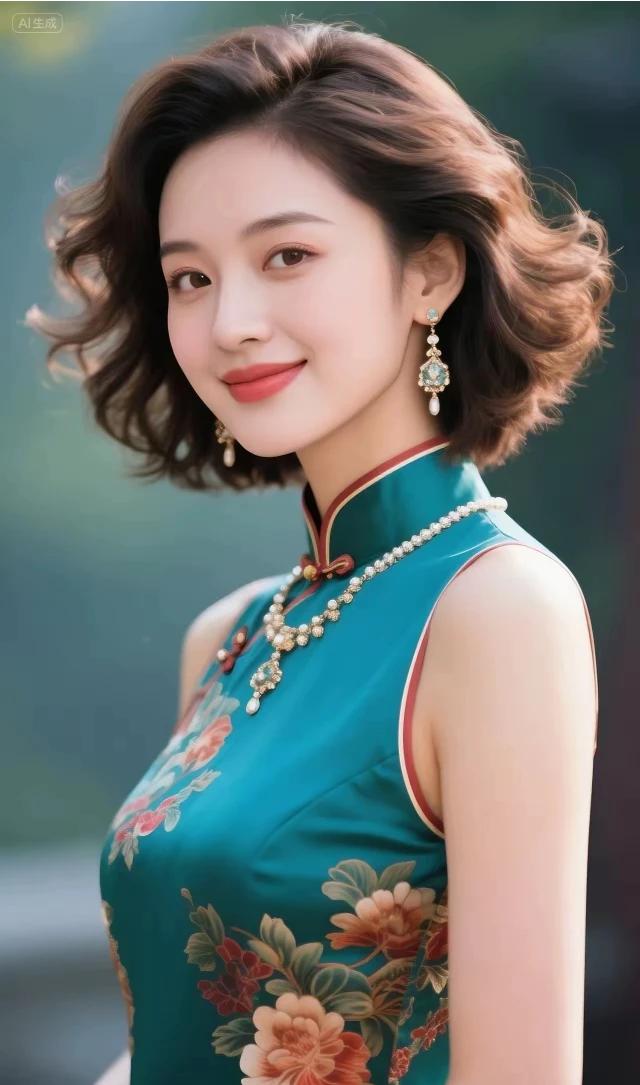 ​上联：鬓边花簇凝春露下联：回眸一笑含秋水此下联与上联对仗较为工整，意境上