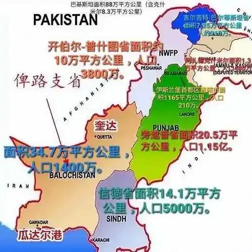 俾路支省要是独立，巴基斯坦的麻烦就真的大了！！俾路支省人口虽然仅有1400万，