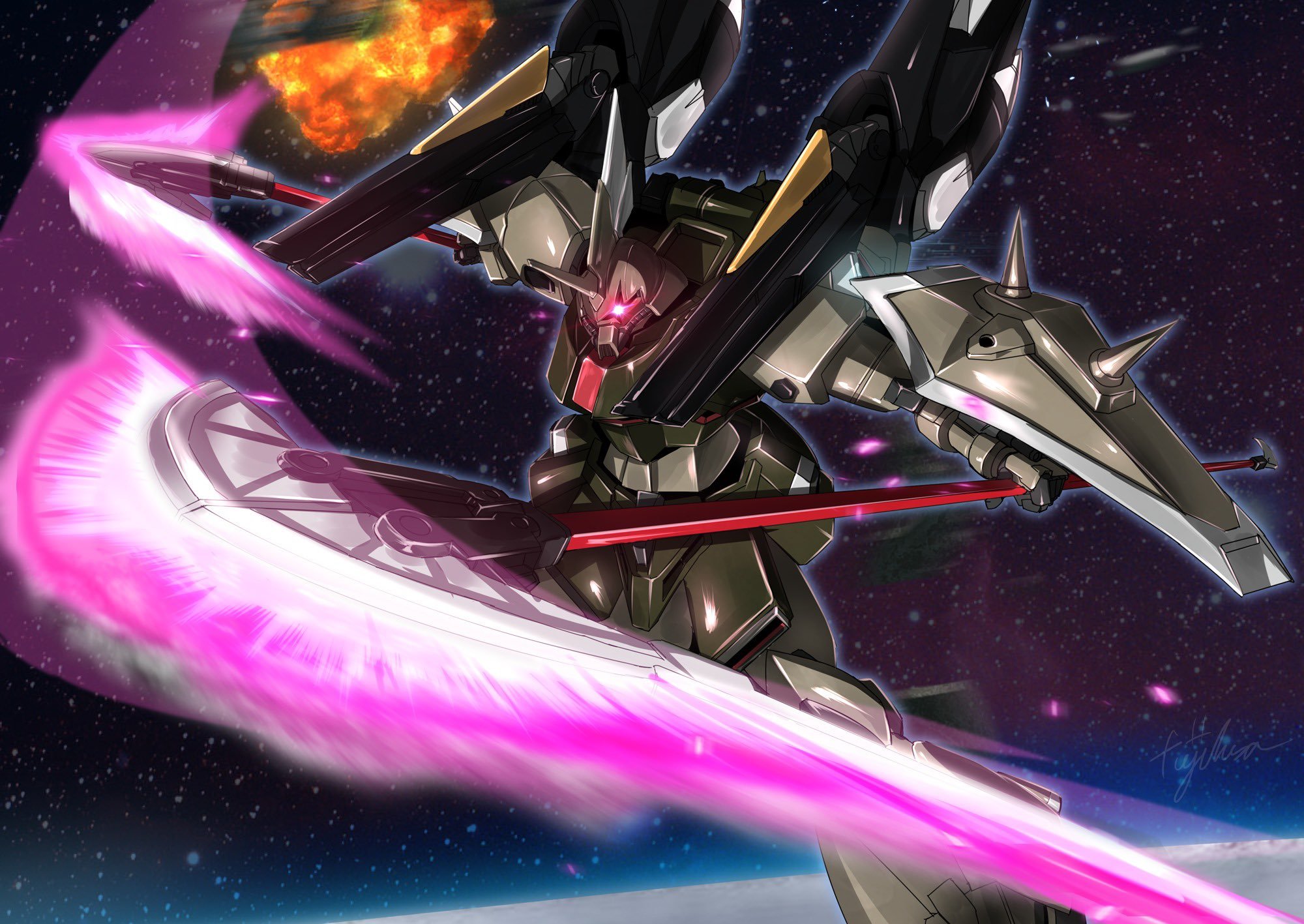 险兆勇士·剑斗士装备型（via藤草）高达高达seed