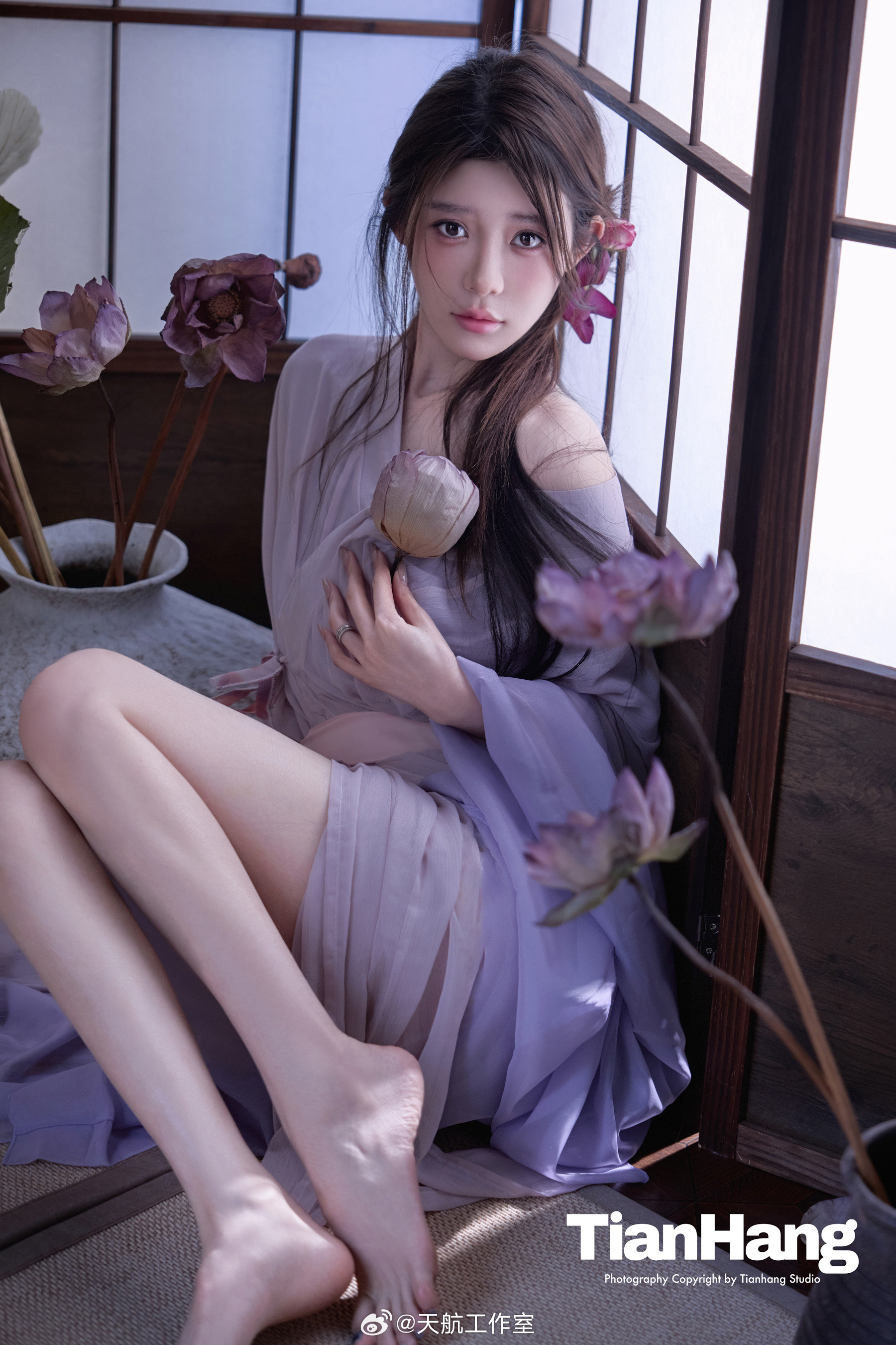 💜一袭紫纱藏尽东方柔韵💫天航工作室少女心新中式纯欲少女写真