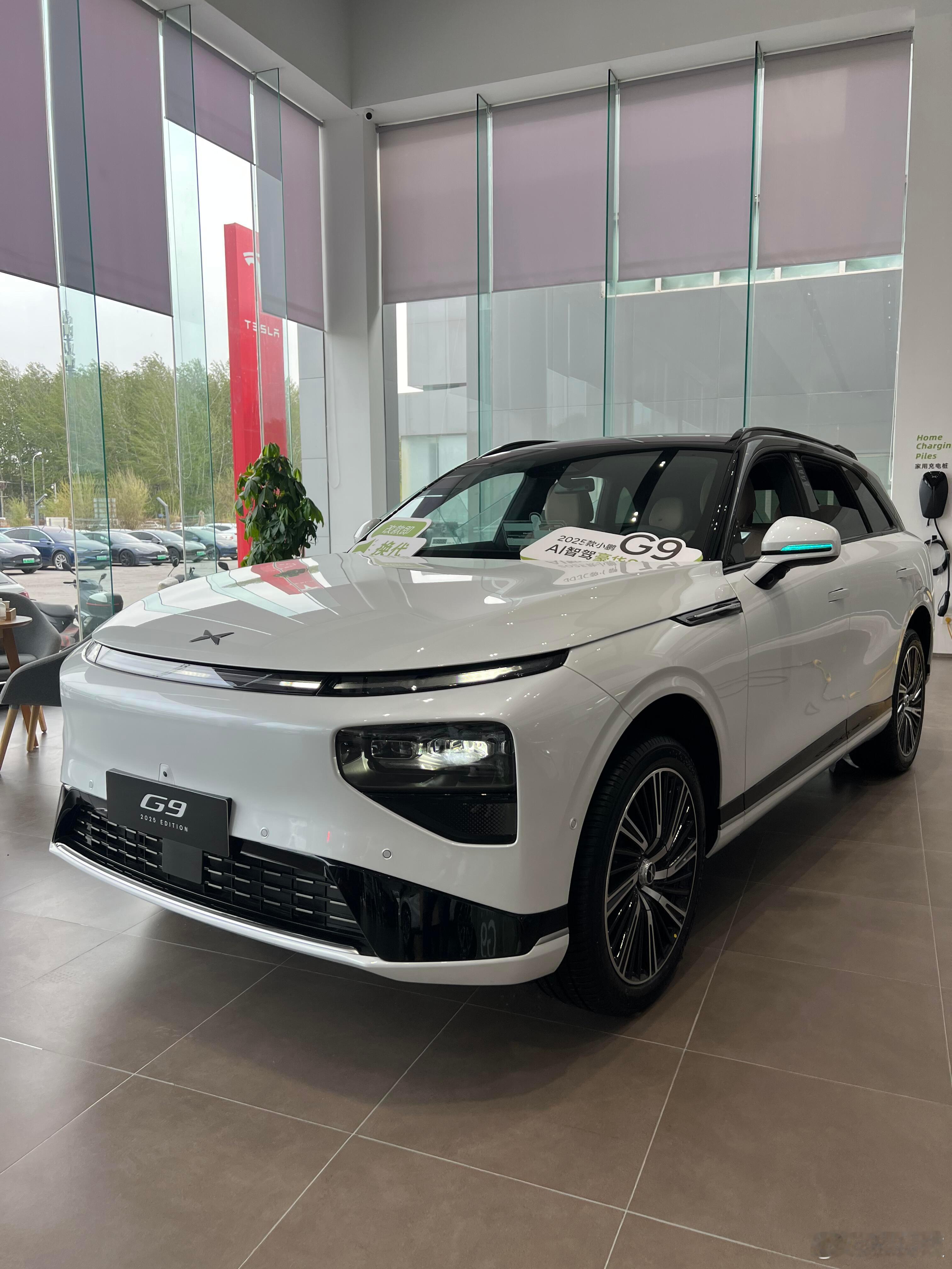 小鹏G9:中型SUV，高阶辅助驾驶，空气悬架，800V架构，5C快充，电吸门，座