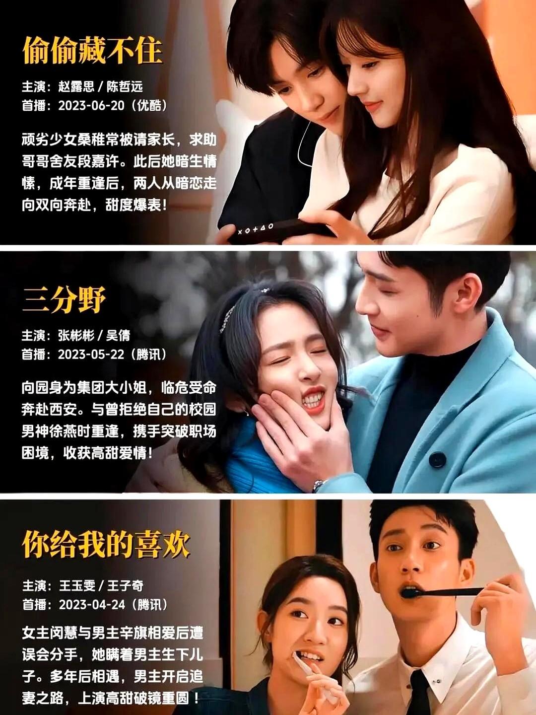 从2023年的《偷偷藏不住》《三分野》，到2024年的《请和这样的我恋爱吧》《舍