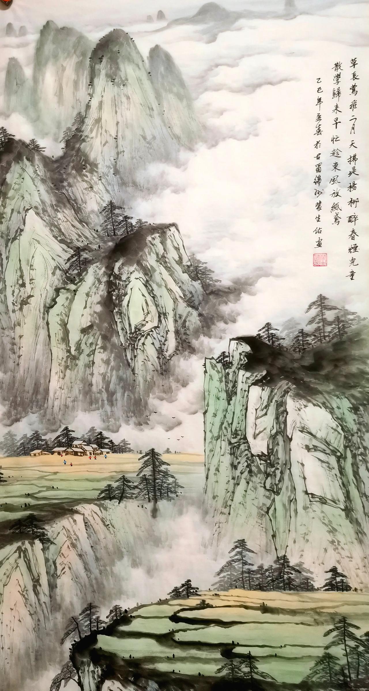 中国山水画作品欣赏：四尺（原创作品）国画精品分享中国画山水创作欣赏