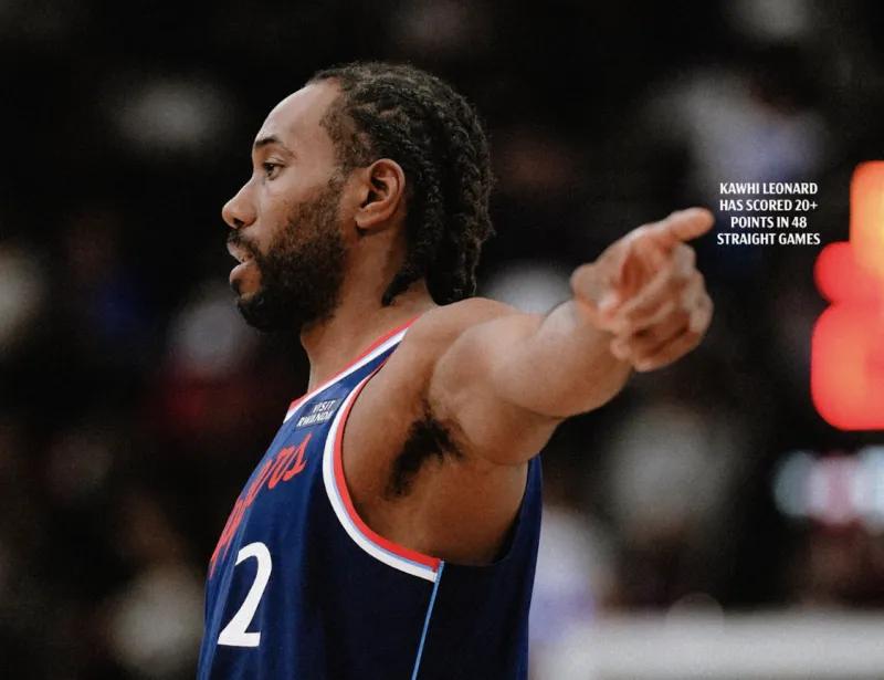 伦纳德首节低迷后爆发28分：篮球比赛就是这样，只管继续出手