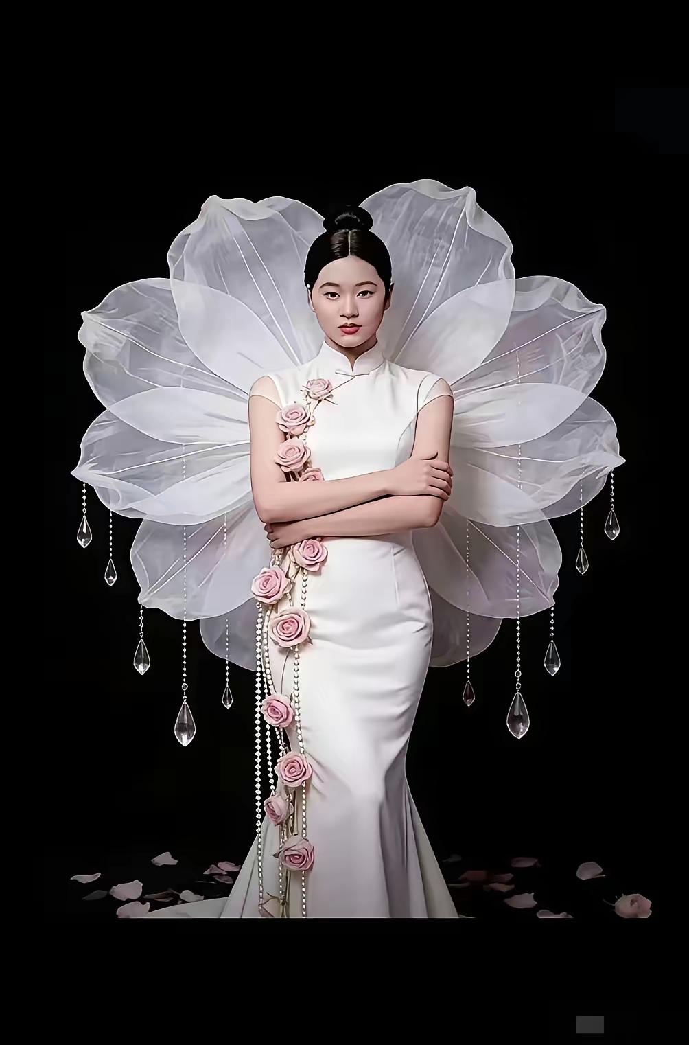 穿上旗袍的全妹，美出新高度[赞]一头青丝高高挽起，一袭旗袍得体大方，体态婀娜，