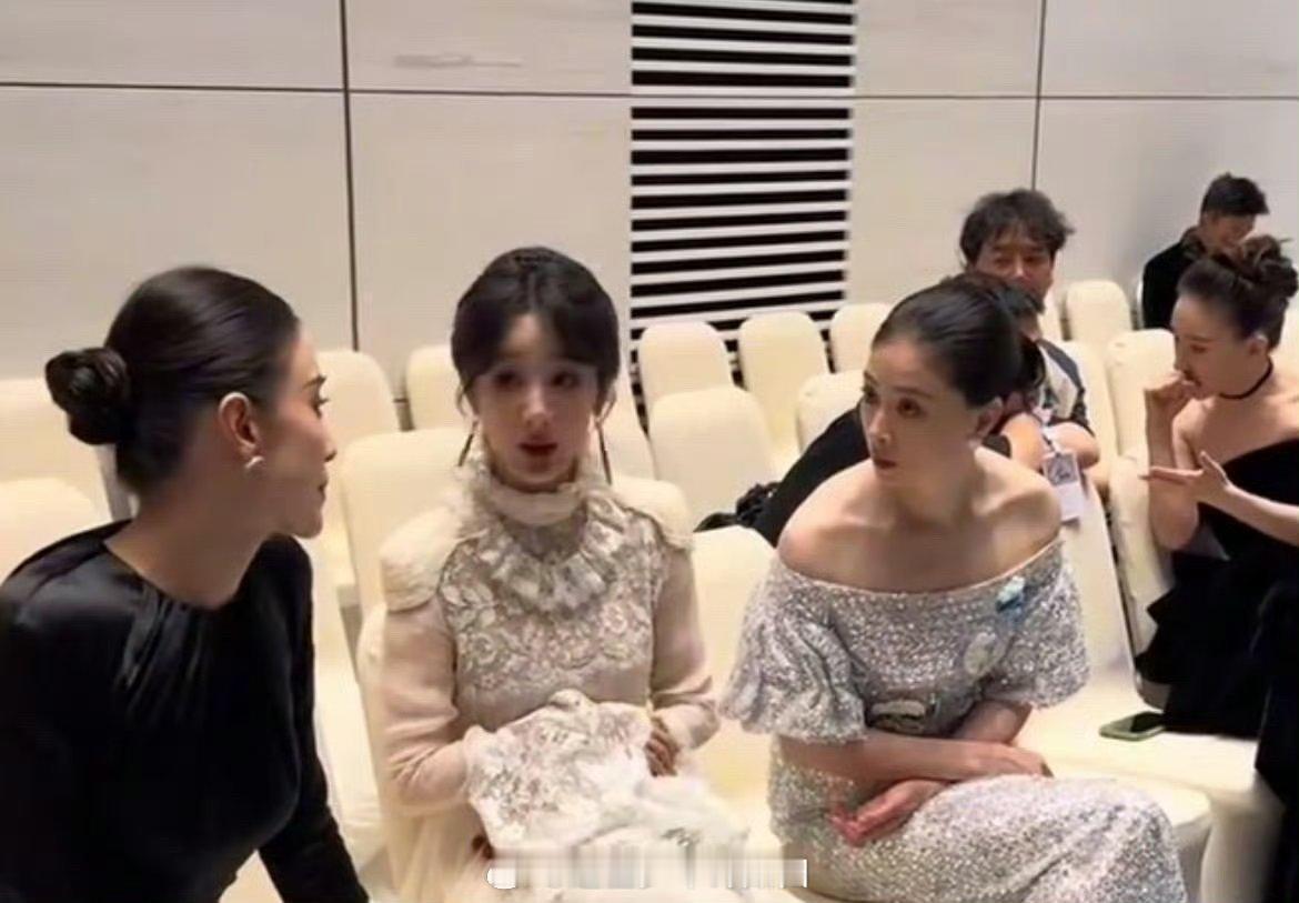 杨紫宋佳蒋欣三人热聊，这哪里还是高冷女明星，简直就是街头聚会聊八卦的女人们。我隐