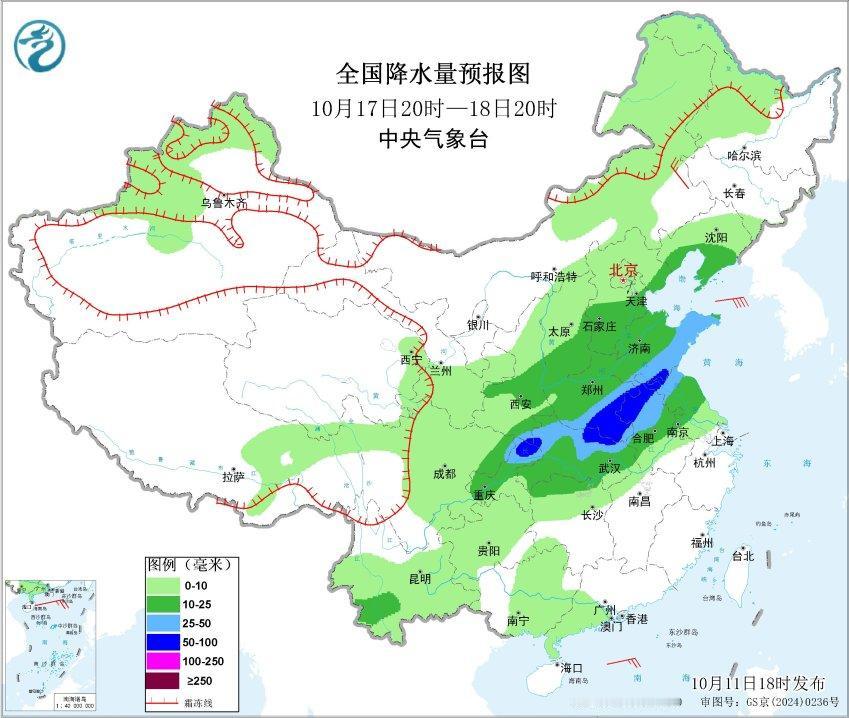 晚间山东最新重要天气预报：下周末全省有中到大雨！