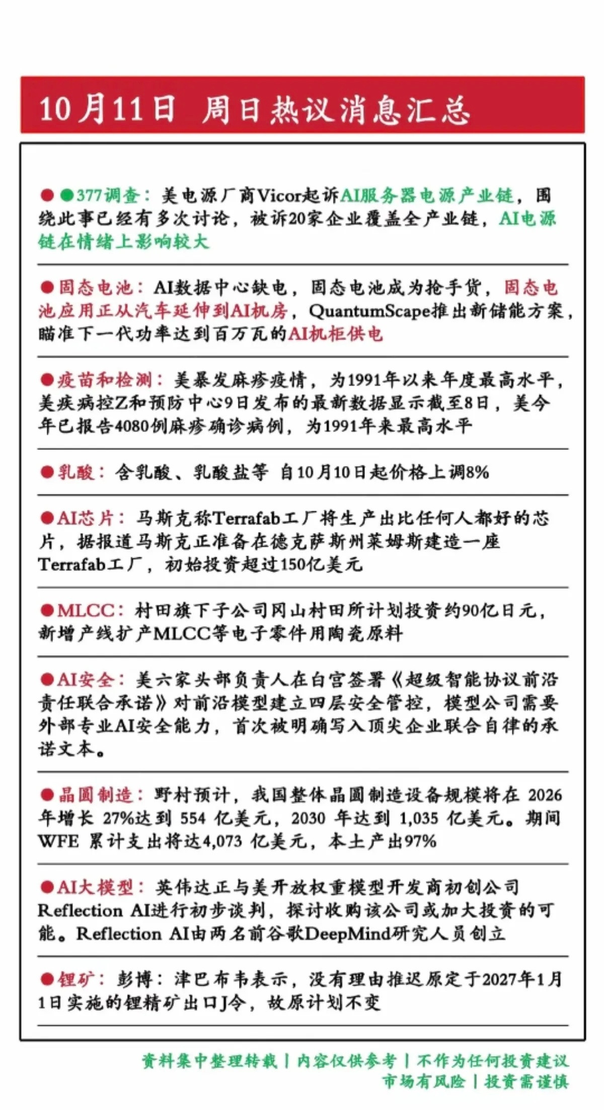 10.12周一盘前：财经热点信息必读！1.337调查周末市场重点热议美国ITC
