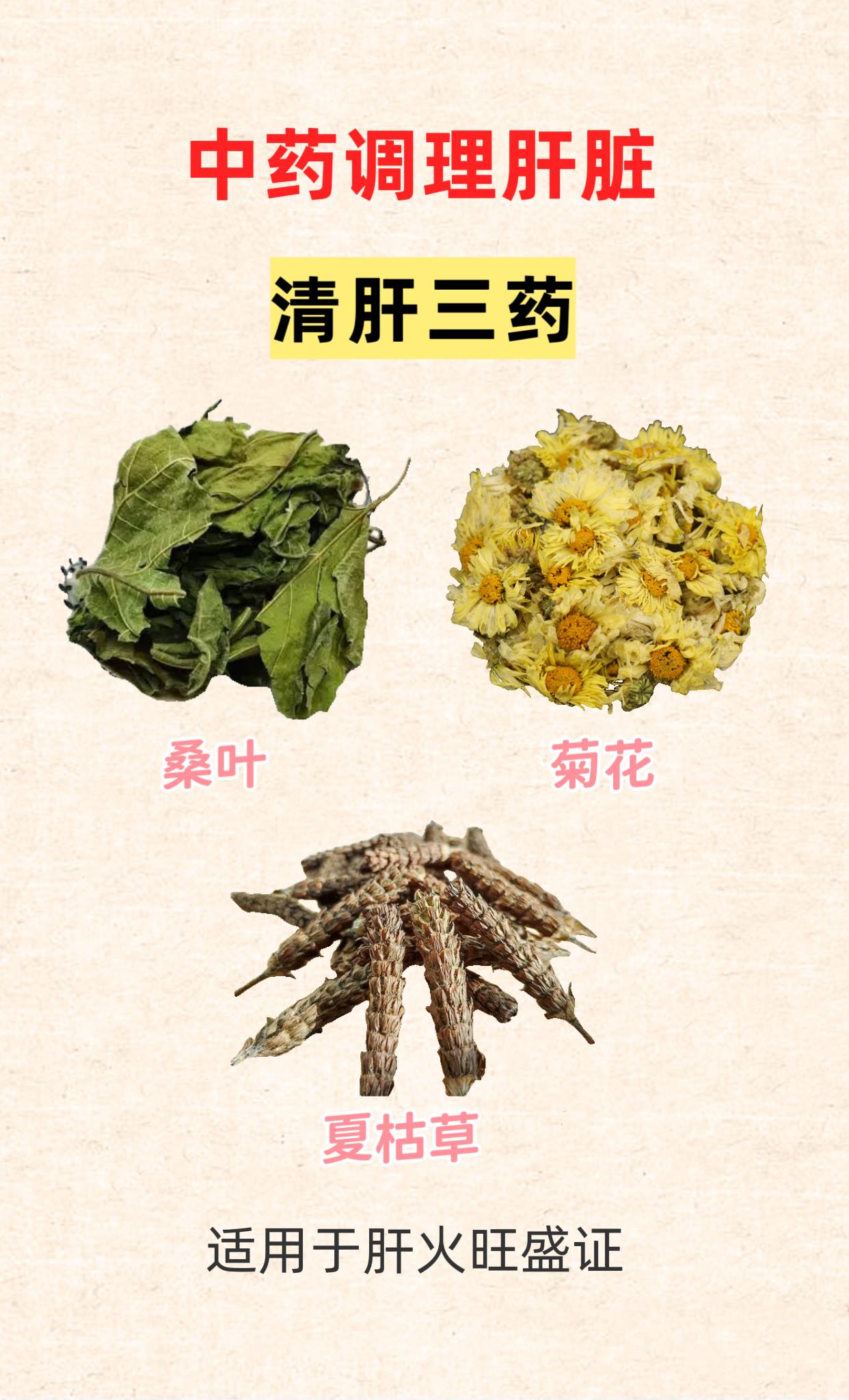 中药调理肝脏。清肝 平肝 疏肝 养肝三药组合