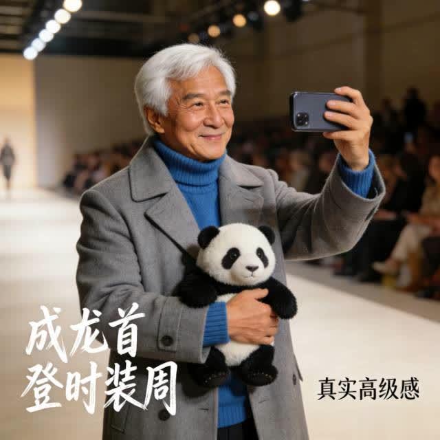 成龙首登时装周：不装不端，这才是东方巨星的高级感谁能想到，打遍全球的成龙大