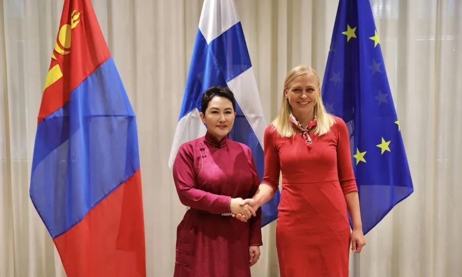 蒙古国可能也在为加入北约做准备？据报道，蒙古国外长巴特策策格访问芬兰，双方发表联