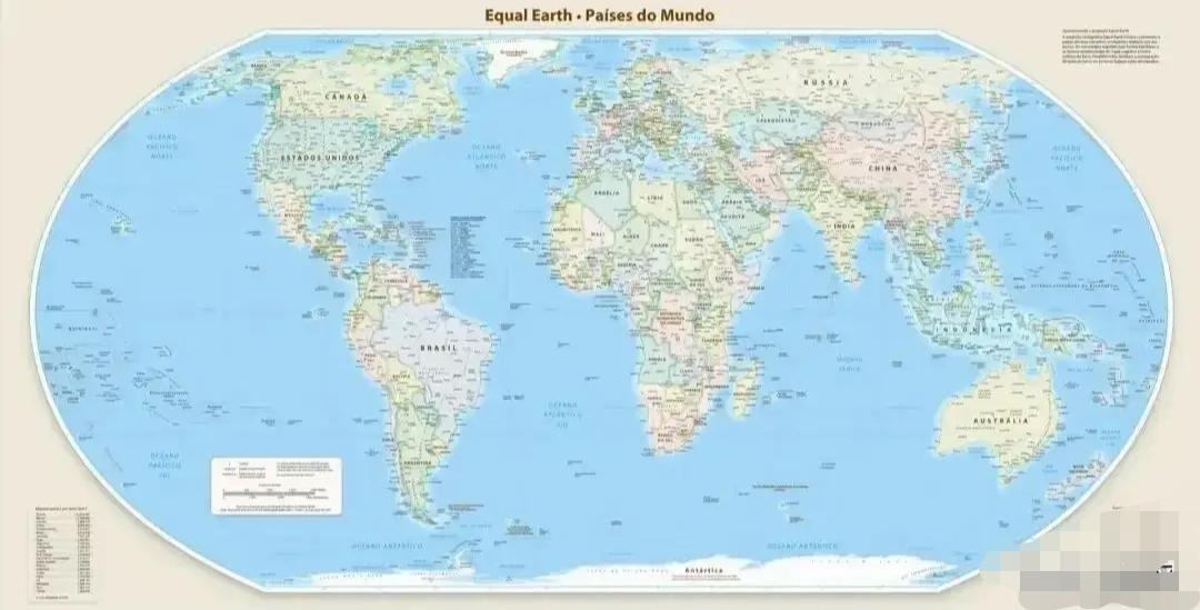 新版世界地图，韩国给缩没了！