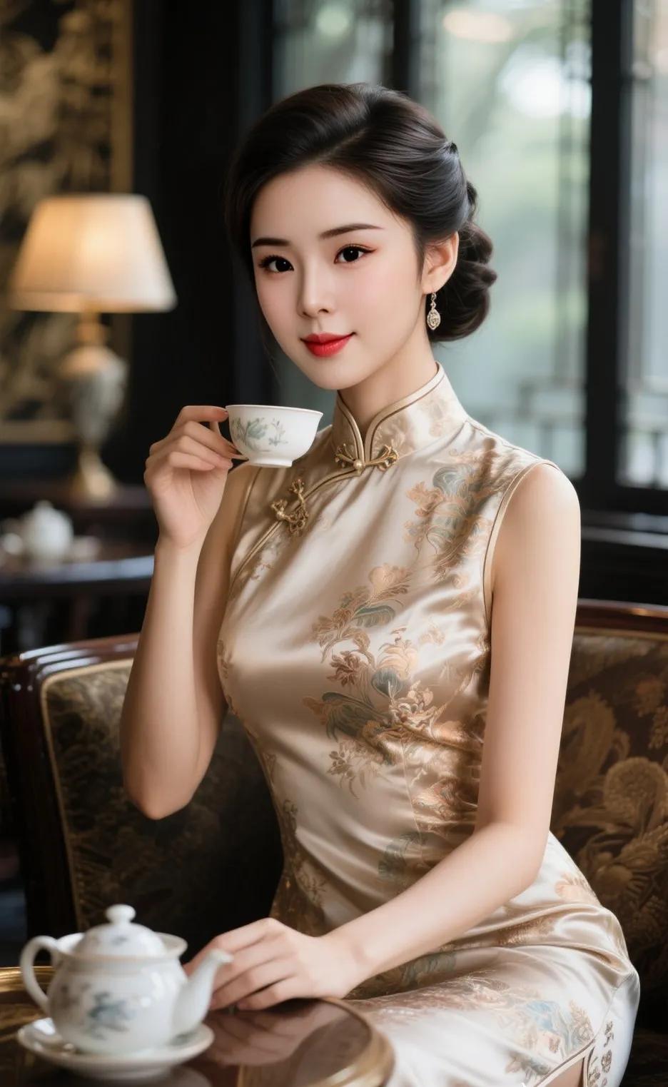 原来穿上旗袍也这么有气质！