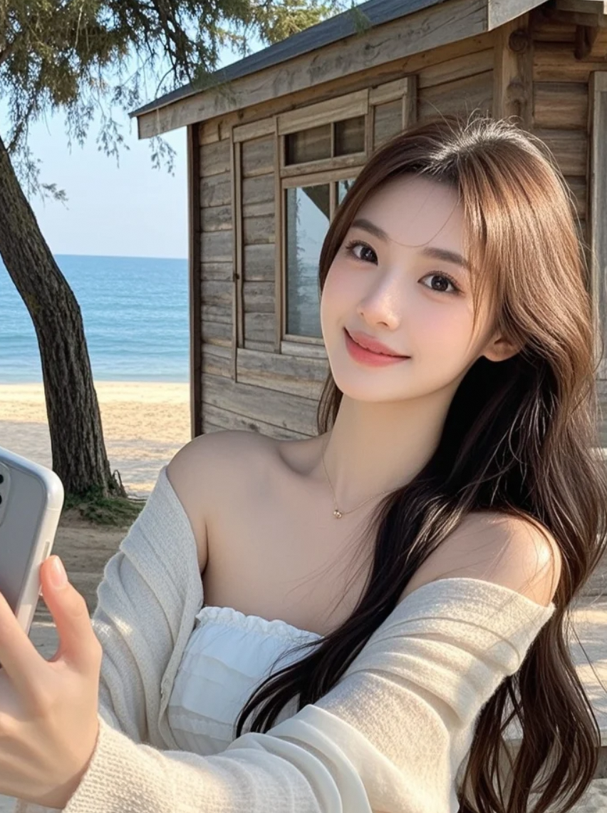 沙滩定格，我的美你心动了吗？