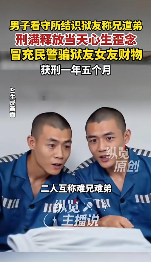 “人才啊！”7月22日报道，两男子在看守所相识，结成难兄难弟，其中一人即将出狱，