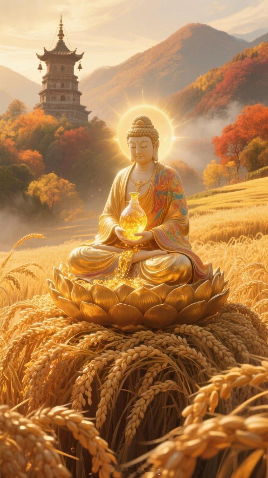 今日立秋，礼赞菩萨加速显化，你的福、禄、寿、喜、康宁皆能大丰收，接下来你会苦尽甘