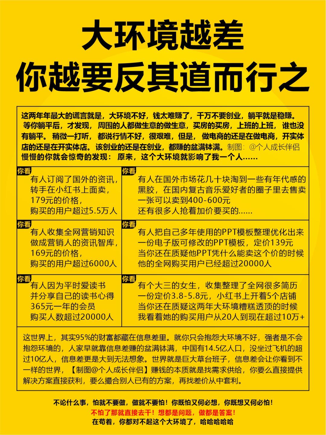 大环境越差，你越要反其道而行之