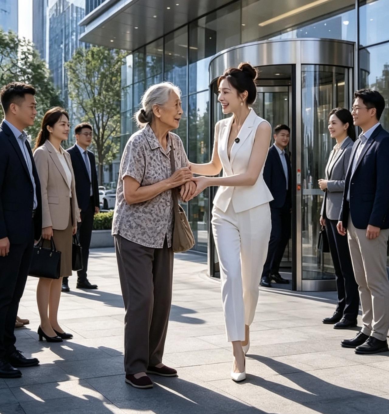 婆婆到公司寻儿媳，众人都等着看笑话，不料儿媳的一番举动，看哭所有人繁华写字楼