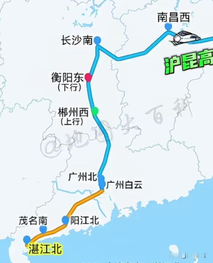 湛江、茂名、阳江搭乘高铁前往湖南更为便捷，不仅距离更近，速度也更快。广湛高铁将于