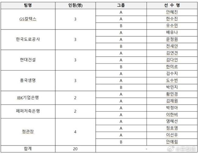 国际排坛动态韩国女排【女排FA市场开启……“头号大鱼”郑浩英等20人公示