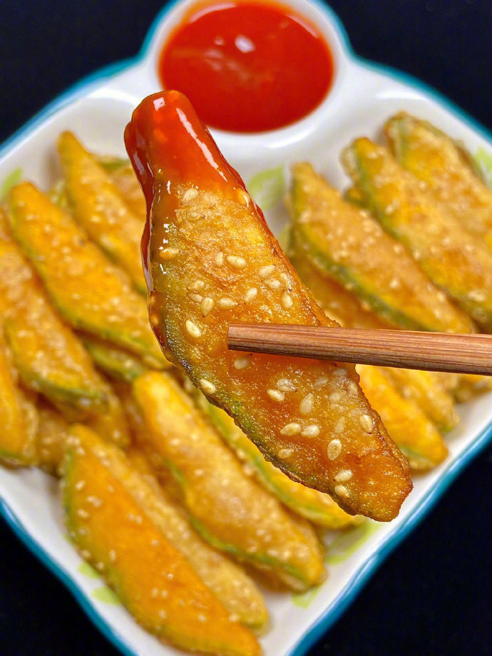 家常菜香甜可口的酥炸南瓜