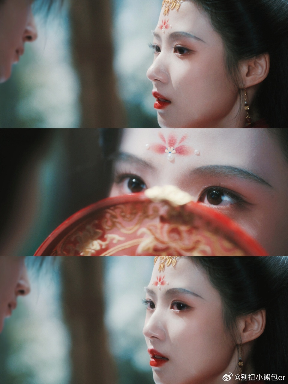 卢昱晓美人一大跳卢昱晓造型柔美似盛放玫瑰，眉眼温婉，出众容貌着实让人惊喜。