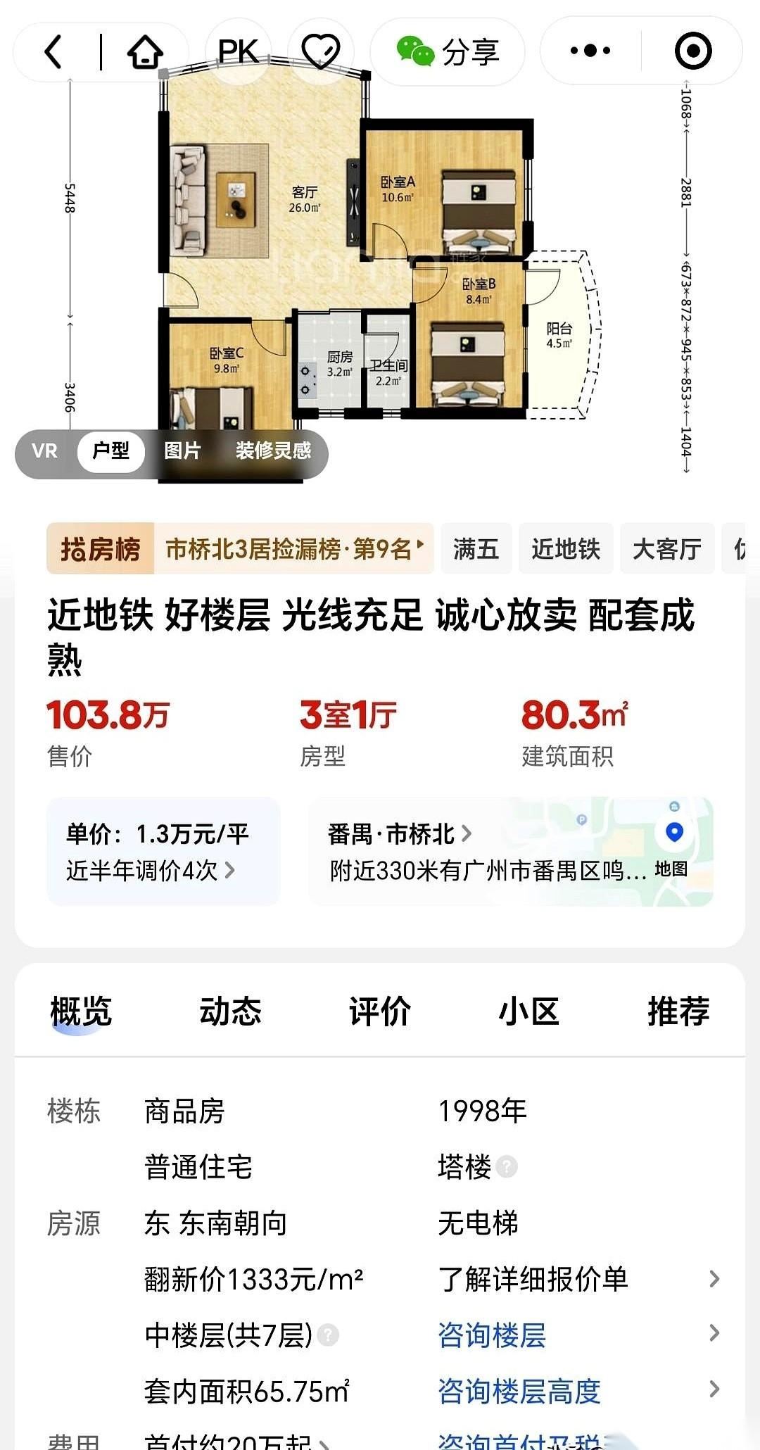 一百万。就为了在广州番禺，买个“壳”。一个连墙皮都掉光了、看得见骨头的水泥盒