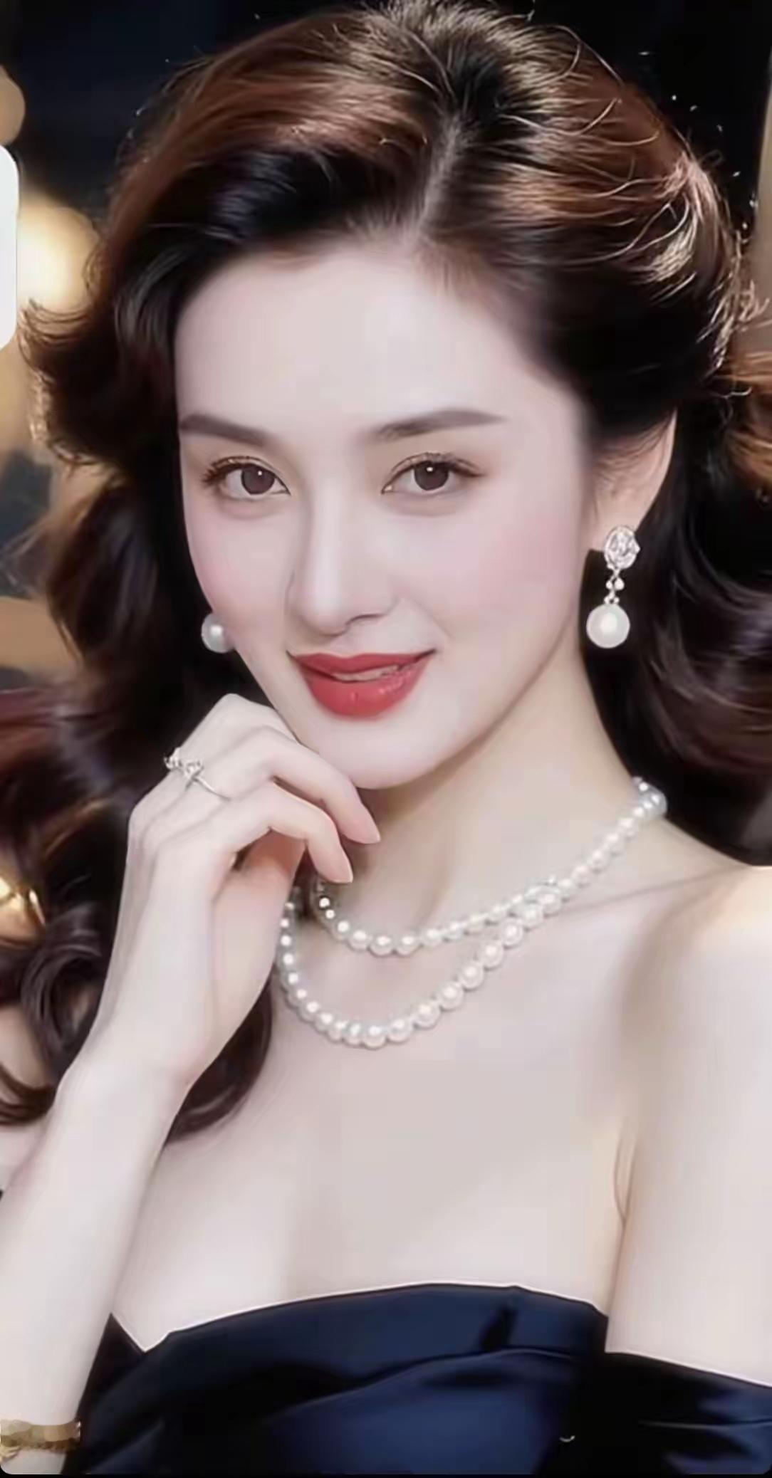 金丝卷发，洁白如玉