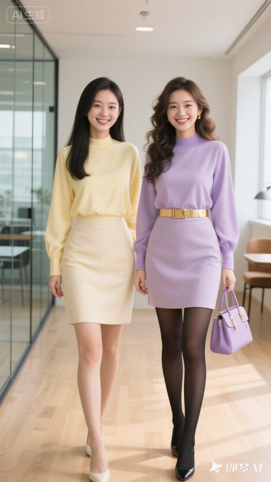 高跟丝袜穿搭闺蜜装美女人像群