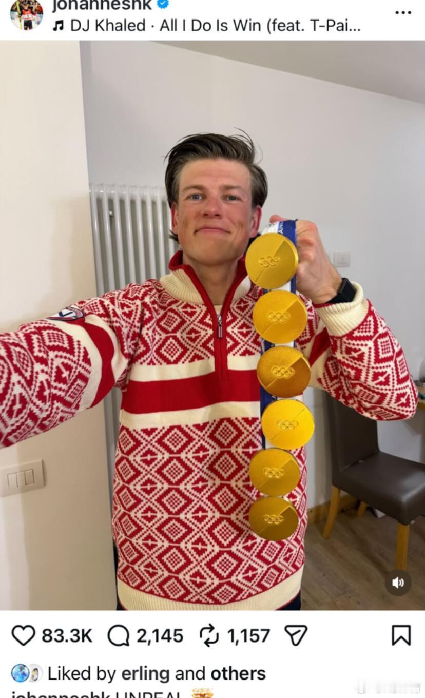 单届冬奥会6金克莱博封神！包揽米兰冬奥会越野滑雪全部6金，一人打破尘封46年的单