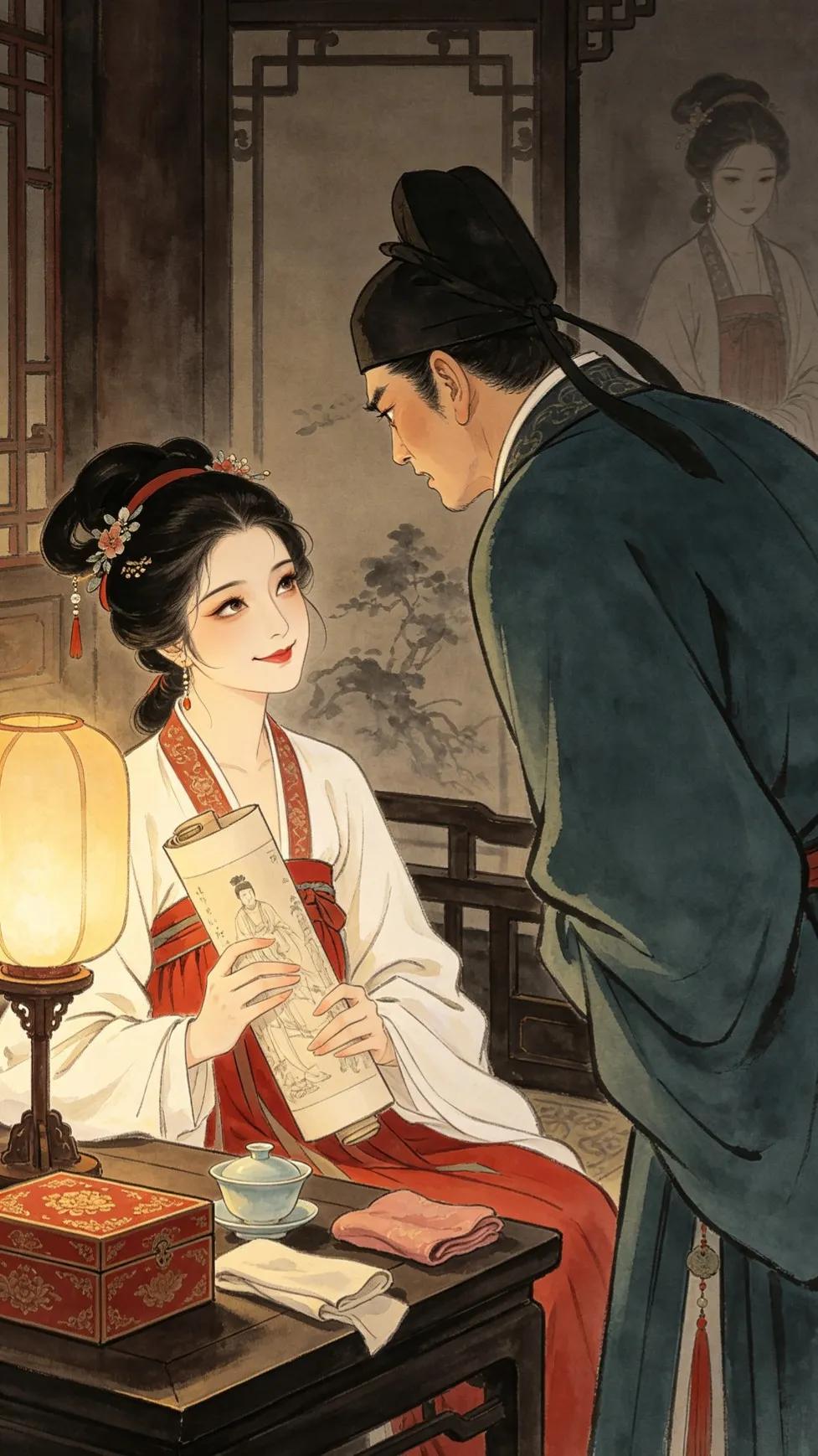 你看潘金莲是如何将一幅春宫画占为己有的？那天西门庆与李瓶儿偷情，被潘金莲抓了个正
