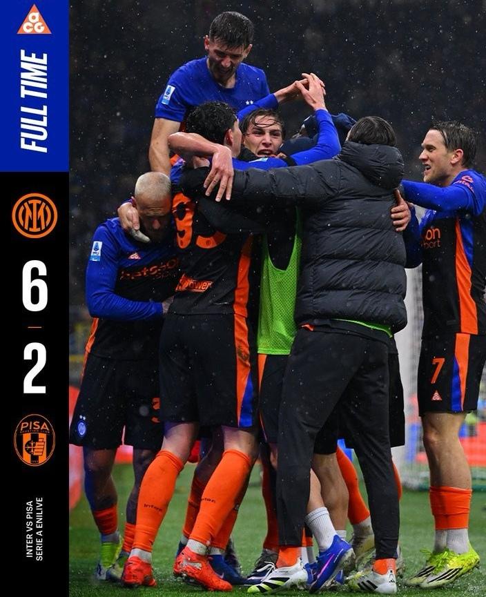 迪马尔科替补登场两传一射造三球，劳塔罗和皮奥-埃斯波西托各入一球，国际米兰6-2