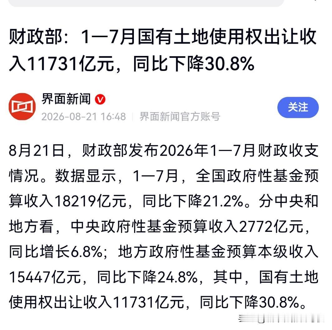 原来土地收入和10年前比也没少很多