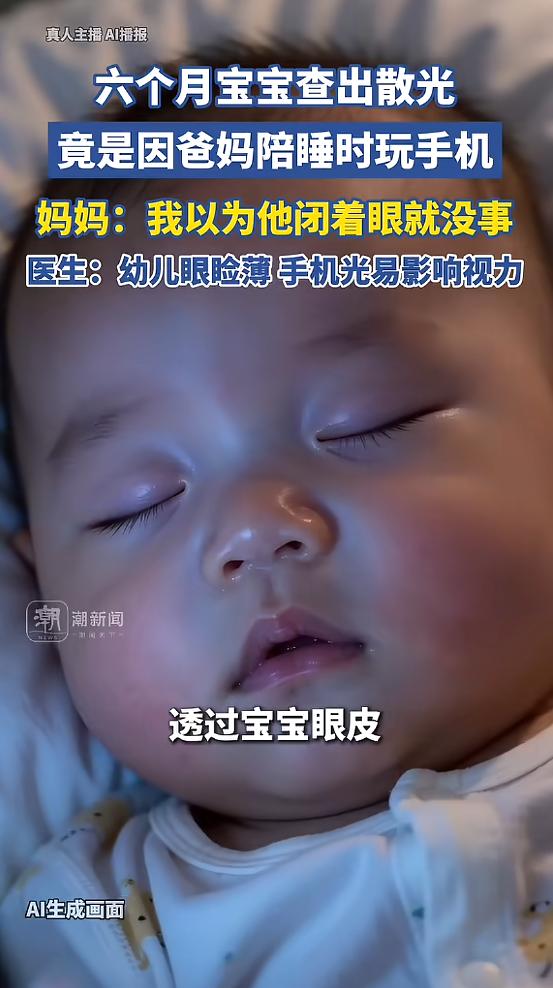 “悲剧还是发生了！”安徽，一宝宝每次睡觉时，父母都要在旁边玩手机，去医院做体