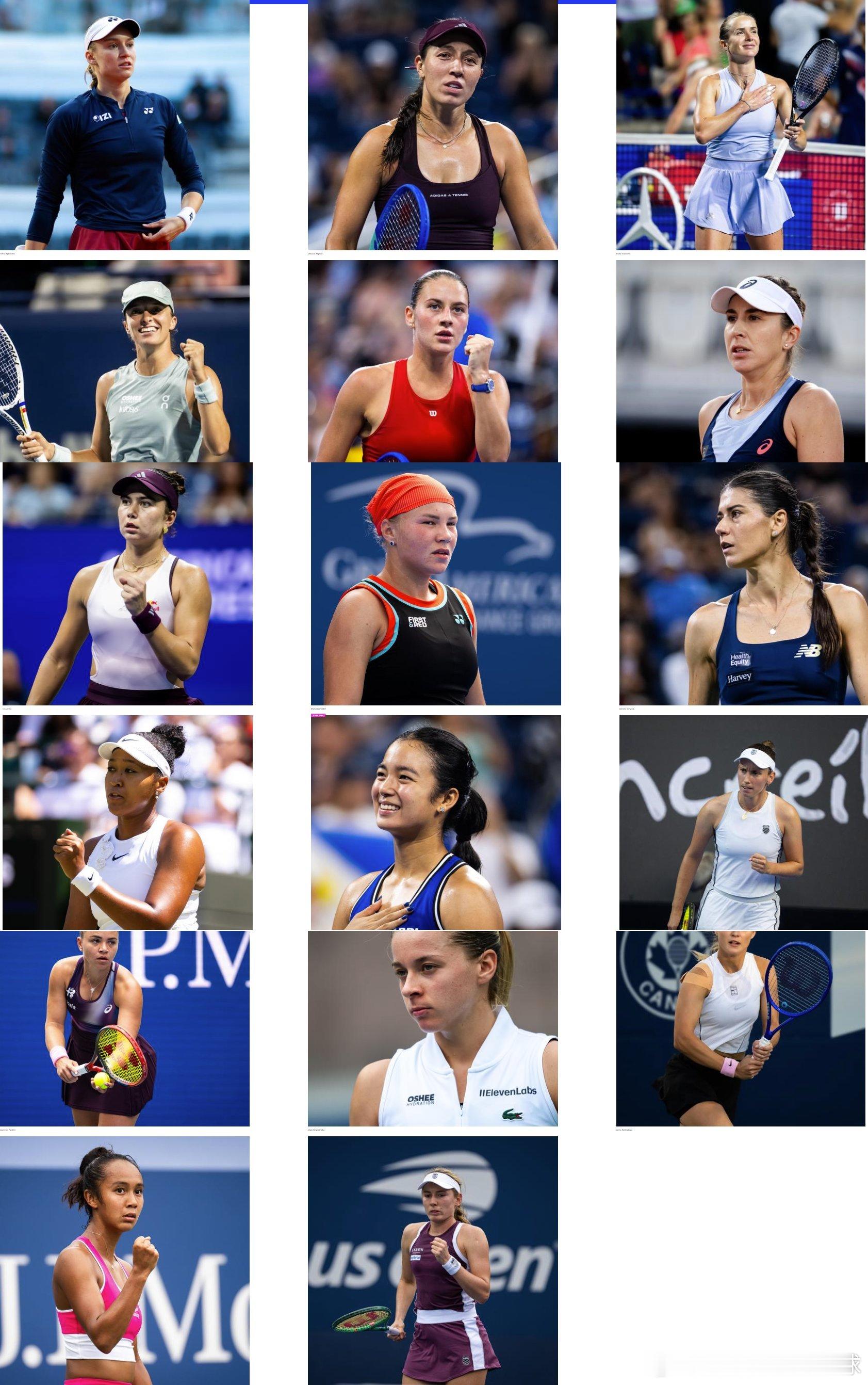 WTA500东京站参赛名单（10月26日–11月1日）斯瓦泰克满勤，跟去年莱巴
