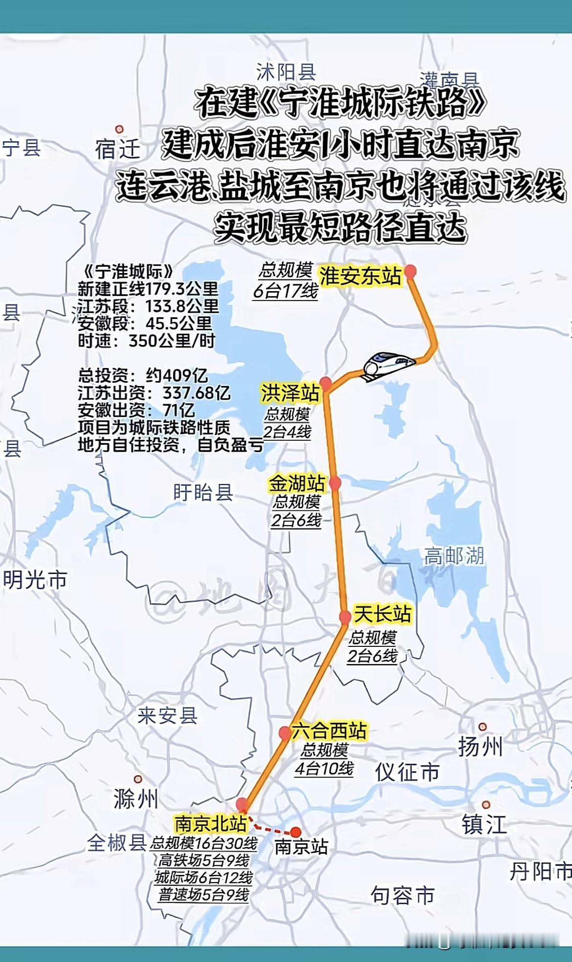 宁淮高铁完美避开扬州这事，还挺让人唏嘘。以前宁启线受扬州城市发展影响，建在市区的