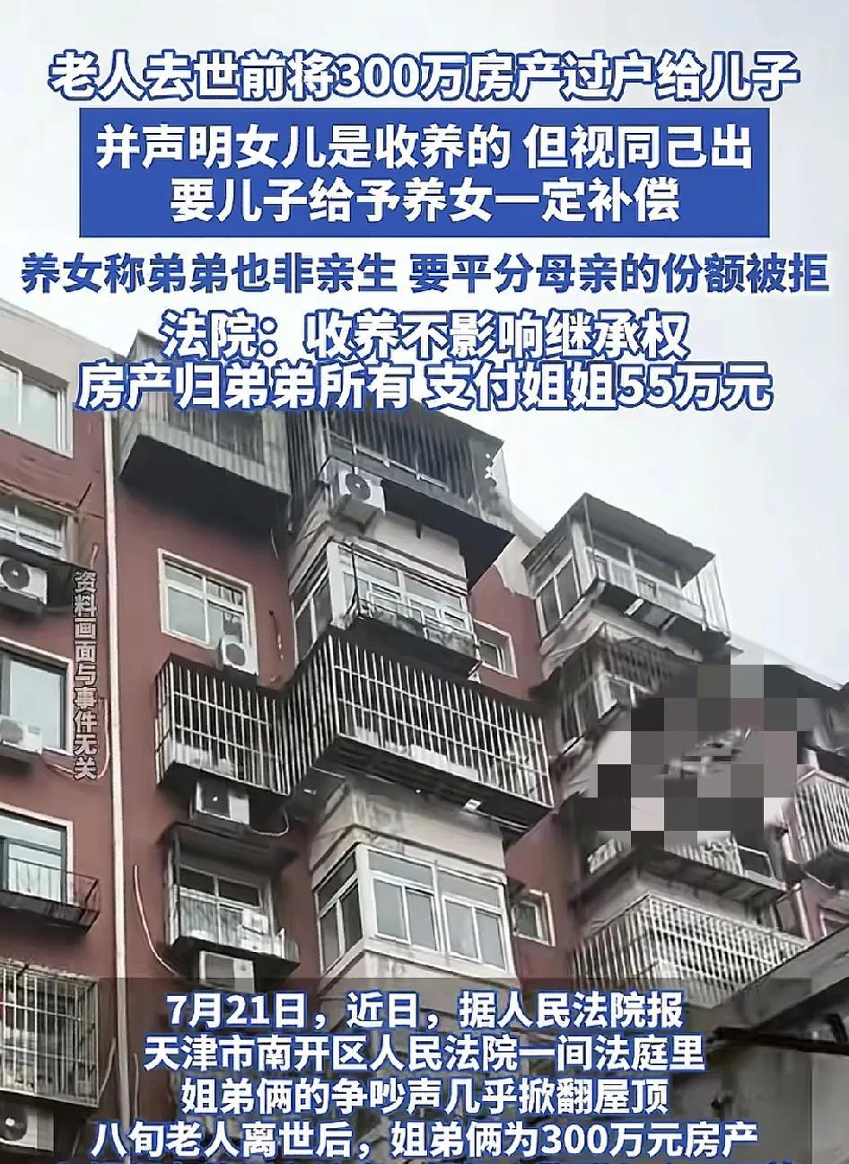 天津一对姐弟为了申请父亲的一套价值300万房产最近吵翻了天。父亲生前把这套房子过