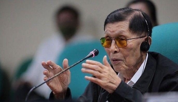 菲律宾媒体消息，101岁的菲律宾前参议员、现任总统首席法律顾问胡安·庞塞·恩里