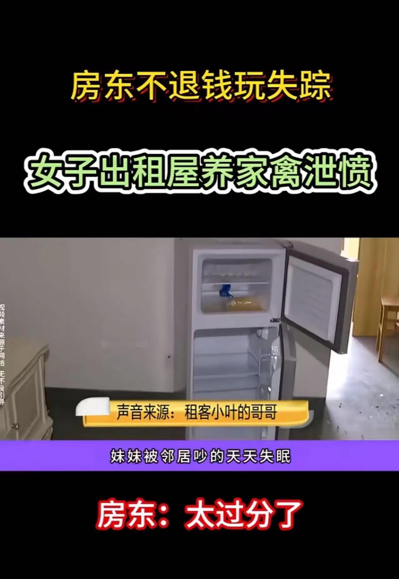 当押金成为一场战争：女生出租屋养鸡鸭，揭开租赁市场的暗疮！“我养的不是鸡鸭，