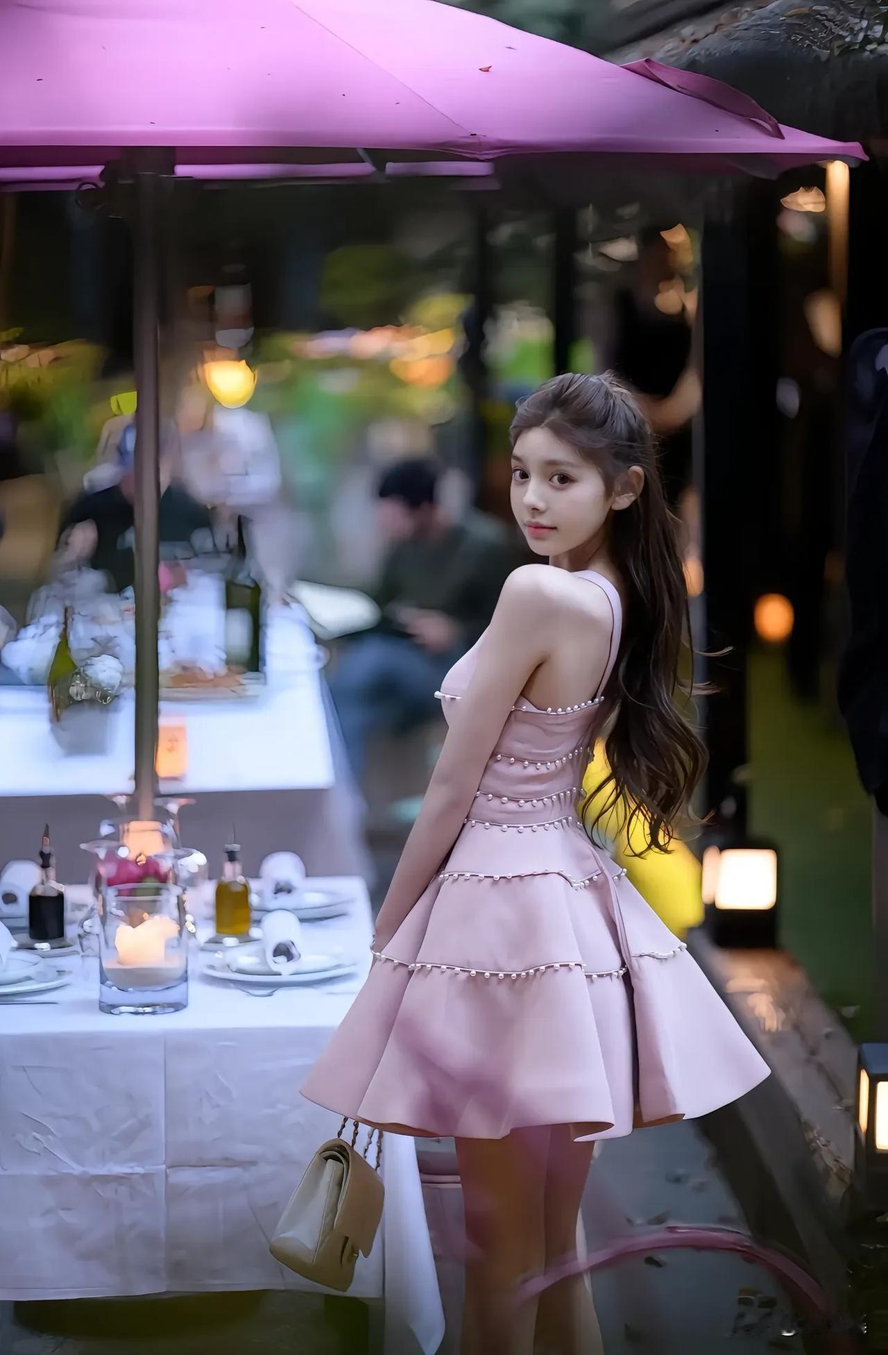粉嫩少女心，户外餐厅的浪漫时光