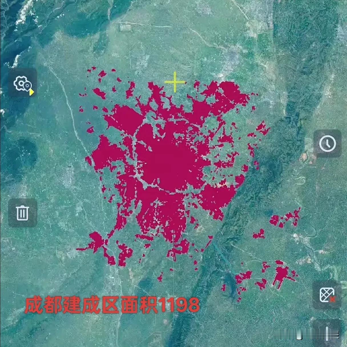 成都和重庆建成区面积对比，谁是西部第一城？根据网友最新的测量数据，可以看出目前
