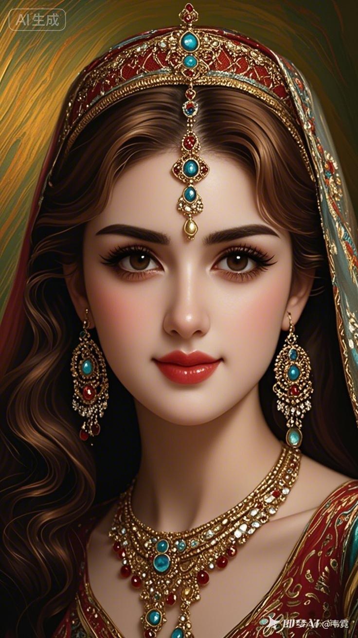 梦幻东方美人，华丽珠宝配饰，惊艳的妆容，让人沉醉其中。