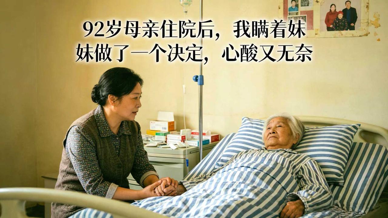 92岁母亲住院后，我瞒着妹妹做了一个决定，心酸又无奈 今年春节，我做了一件对